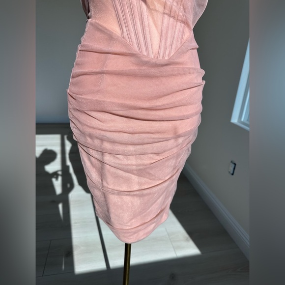 House of CB Leila Blush Mesh Corset Mini Dress| Size XS| No Tags, Not Worn - Picture 10 of 13